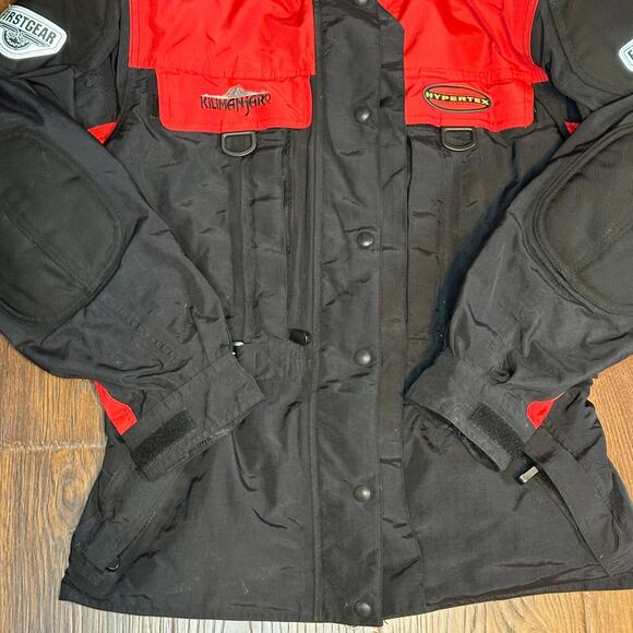 First Gear Kilimanjaro Black Red Hypertex Motorcycle Riding Jacket Women's Large - Picture 3 of 11